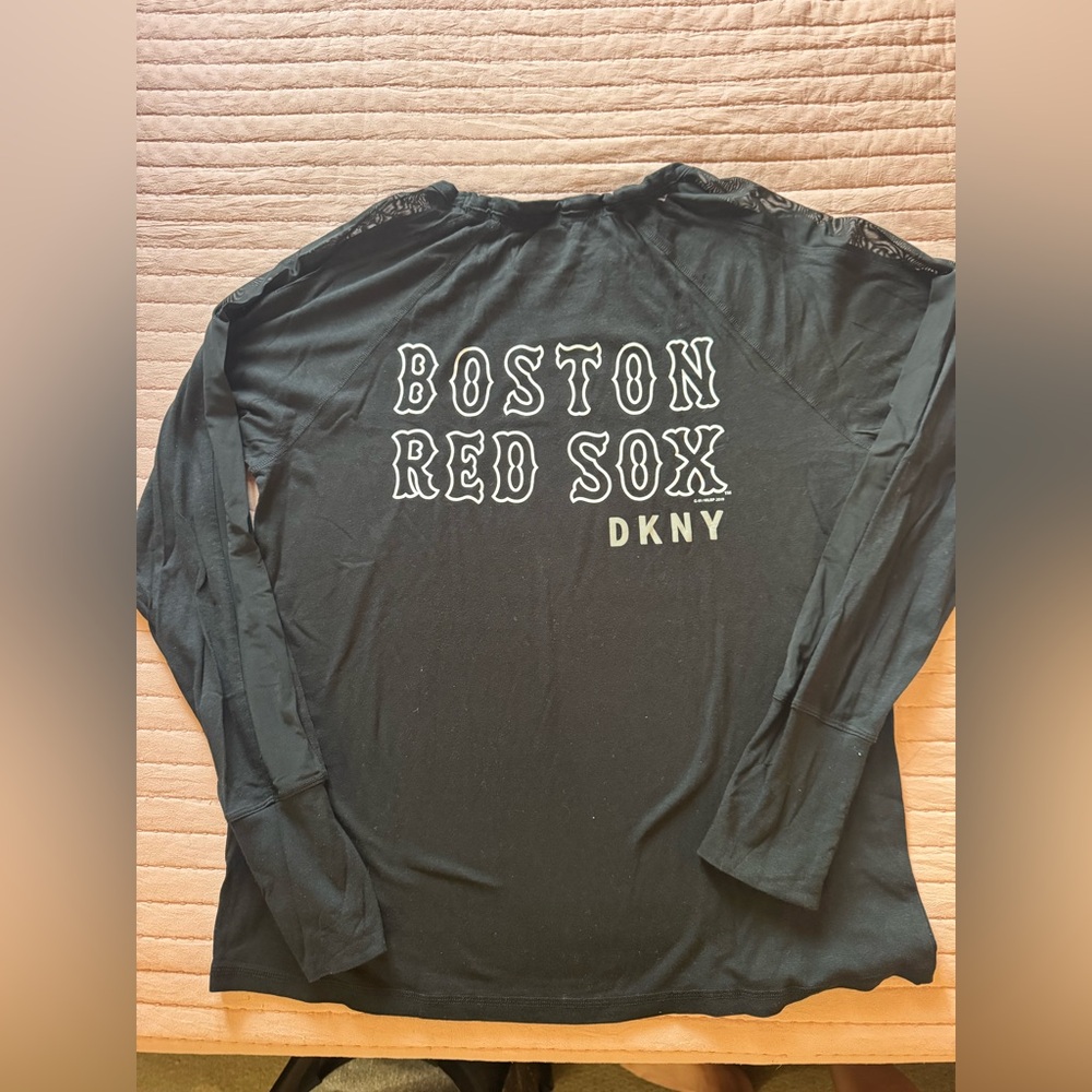 DKNY Women’s Redsox Long Sleeve Tee